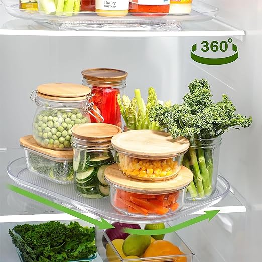 Transparent turntable for the refrigerator